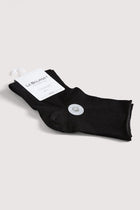 Socquettes Bord Roulotté en Coton Bio - Noir