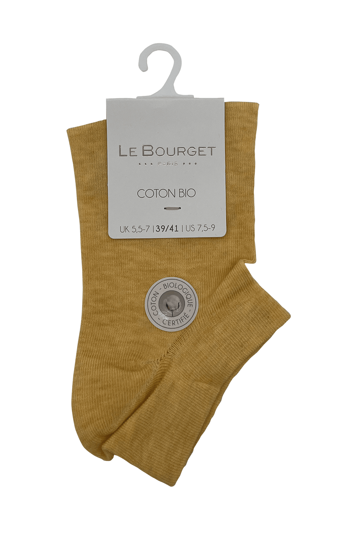 Socquettes Ultra-Courtes en Coton Bio - Jaune Paille