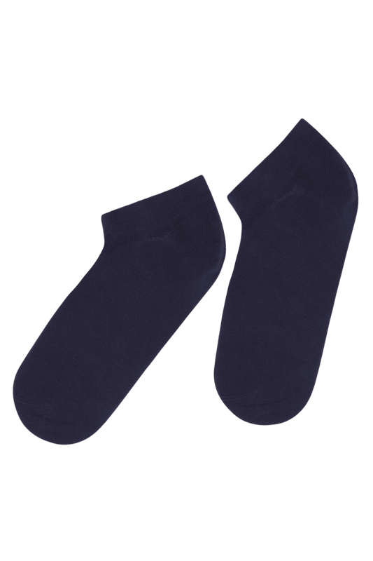 Socquettes Ultra-Courtes en Coton Bio - Marine
