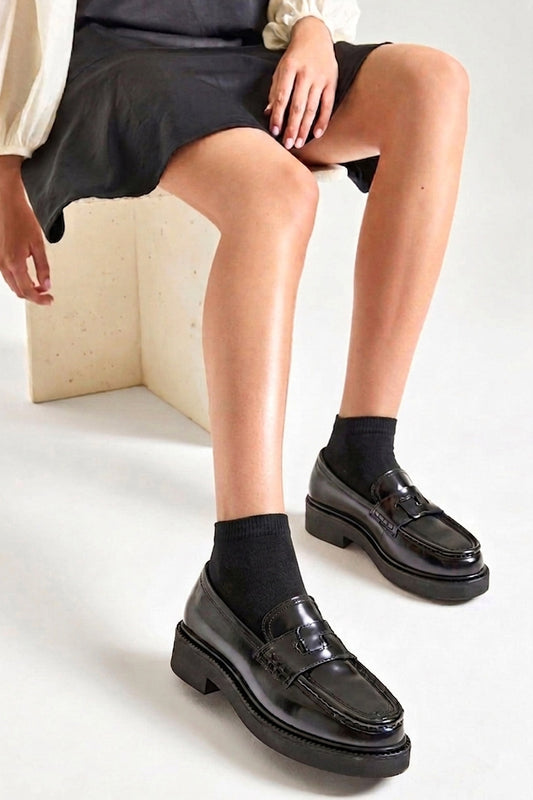 Socquettes Ultra-Courtes en Coton Bio - Noir