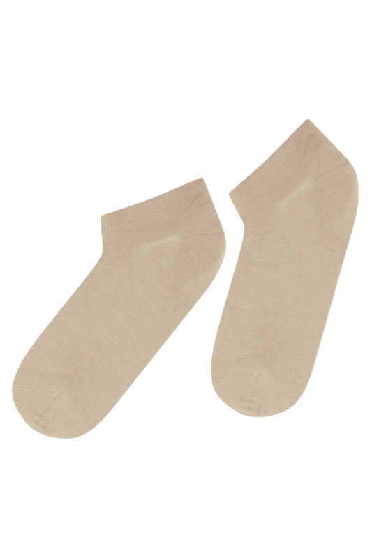 Socquettes Ultra-Courtes en Coton Bio - Sable