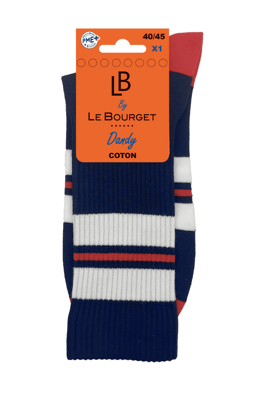 Chaussettes Fantaisies Lignes Sportives - Marine