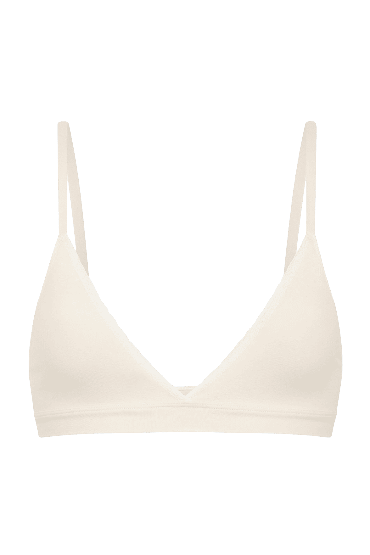 Brassière Bretelles Fines Finition Dentelle Oh Mademoiselle - Naturel