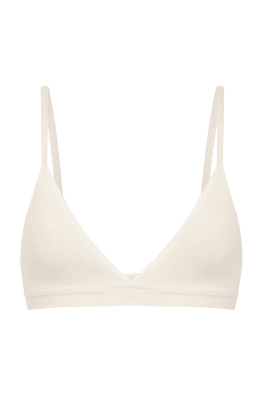 Brassière Bretelles Fines Finition Dentelle Oh Mademoiselle - Naturel