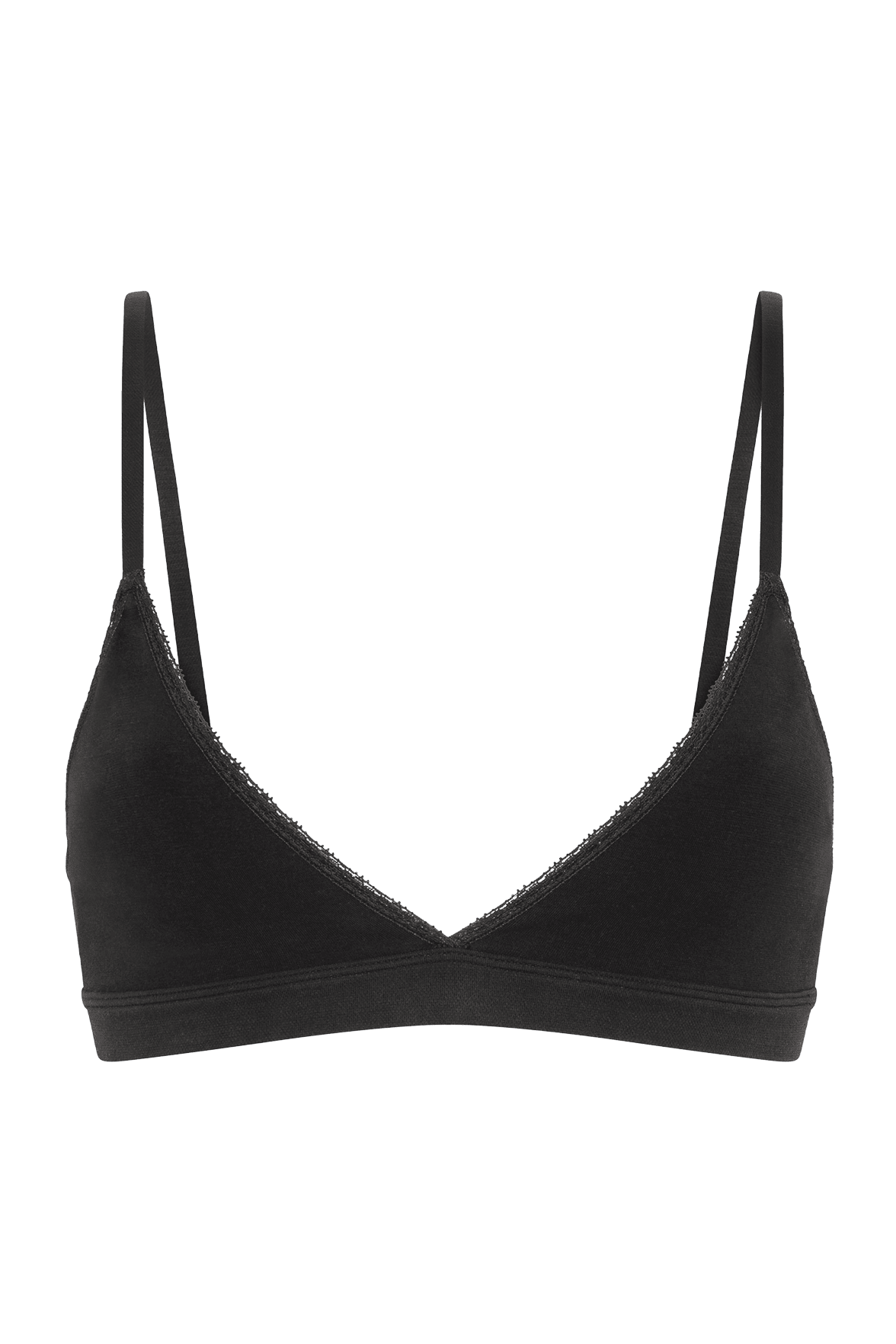 Brassière Bretelles Fines Finition Dentelle Oh Mademoiselle - Noir