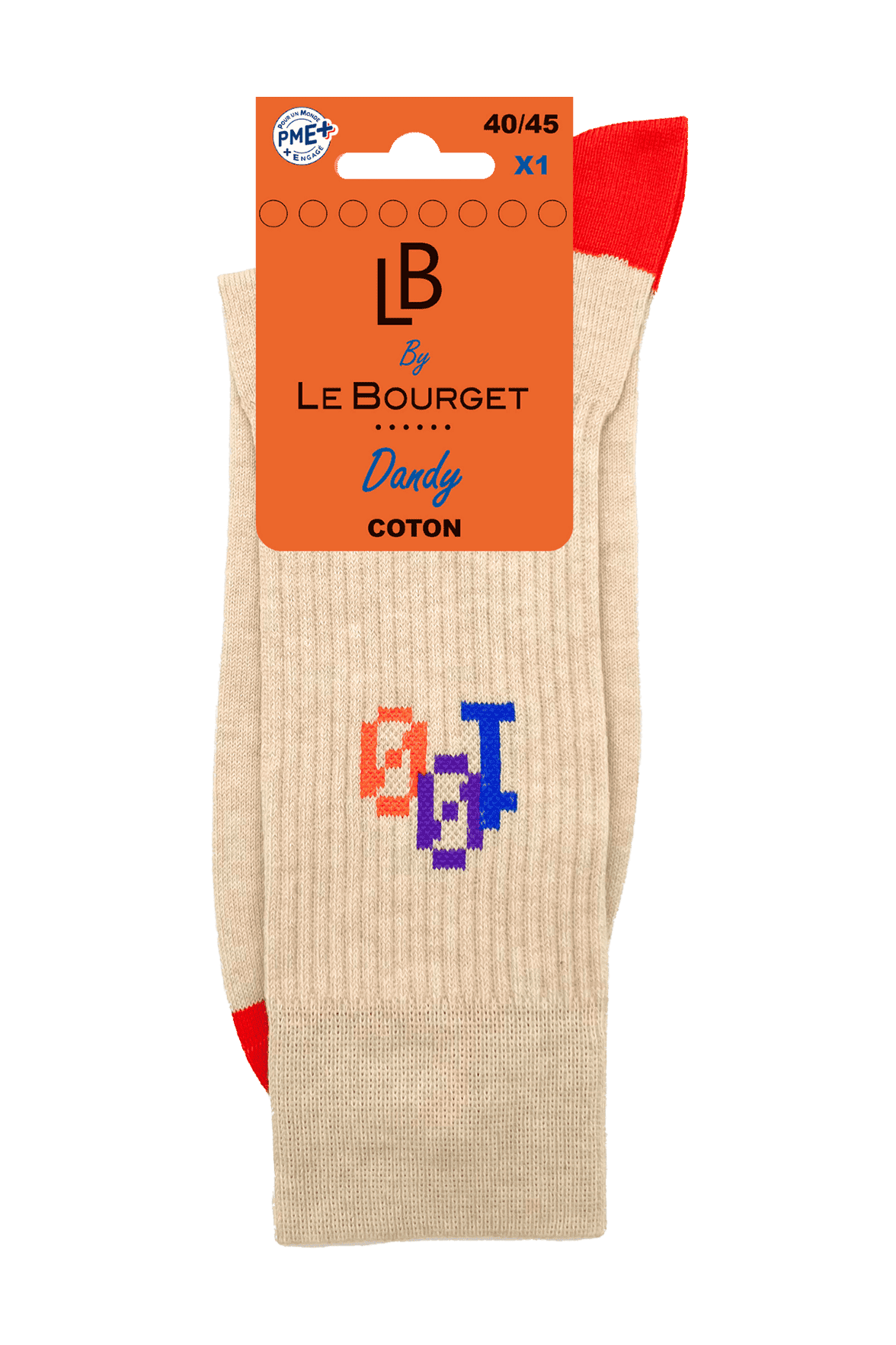 Chaussettes Fantaisies Homme Spéciale 100 Ans Le Bourget - Beige Chiné