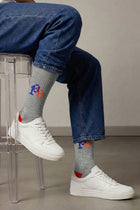 Chaussettes Fantaisies Homme Spéciale 100 Ans Le Bourget - Gris Chiné