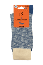 Chaussettes Fantaisies Esprit Chiné - Bleu Chiné