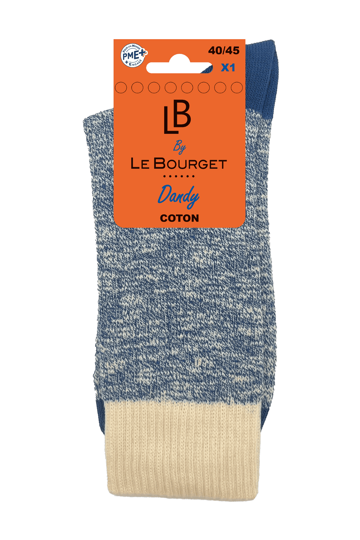 Chaussettes Fantaisies Homme Esprit Chiné - Bleu Chiné