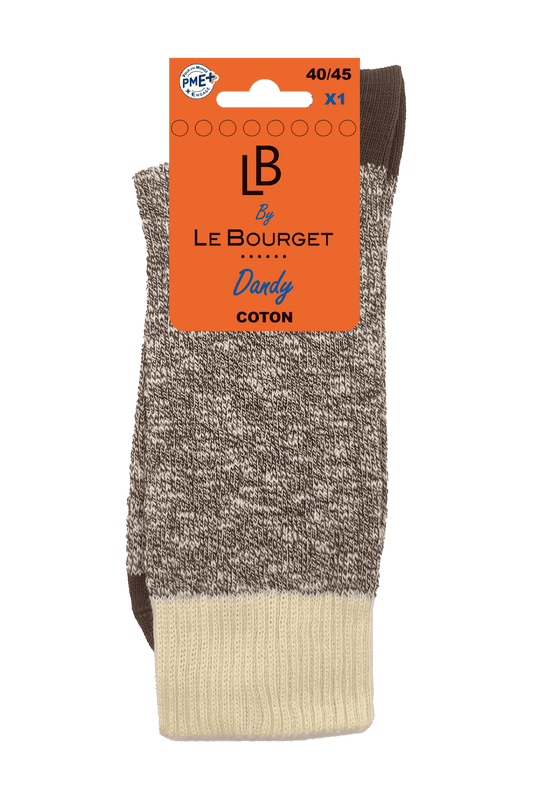 Chaussettes Fantaisies Esprit Chiné - Marron Chiné
