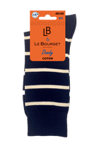 Chaussettes Fantaisies Marinière - Marine Écru