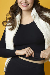 Top Manches Longues Intérieur Polaire Les Thermiques - Noir