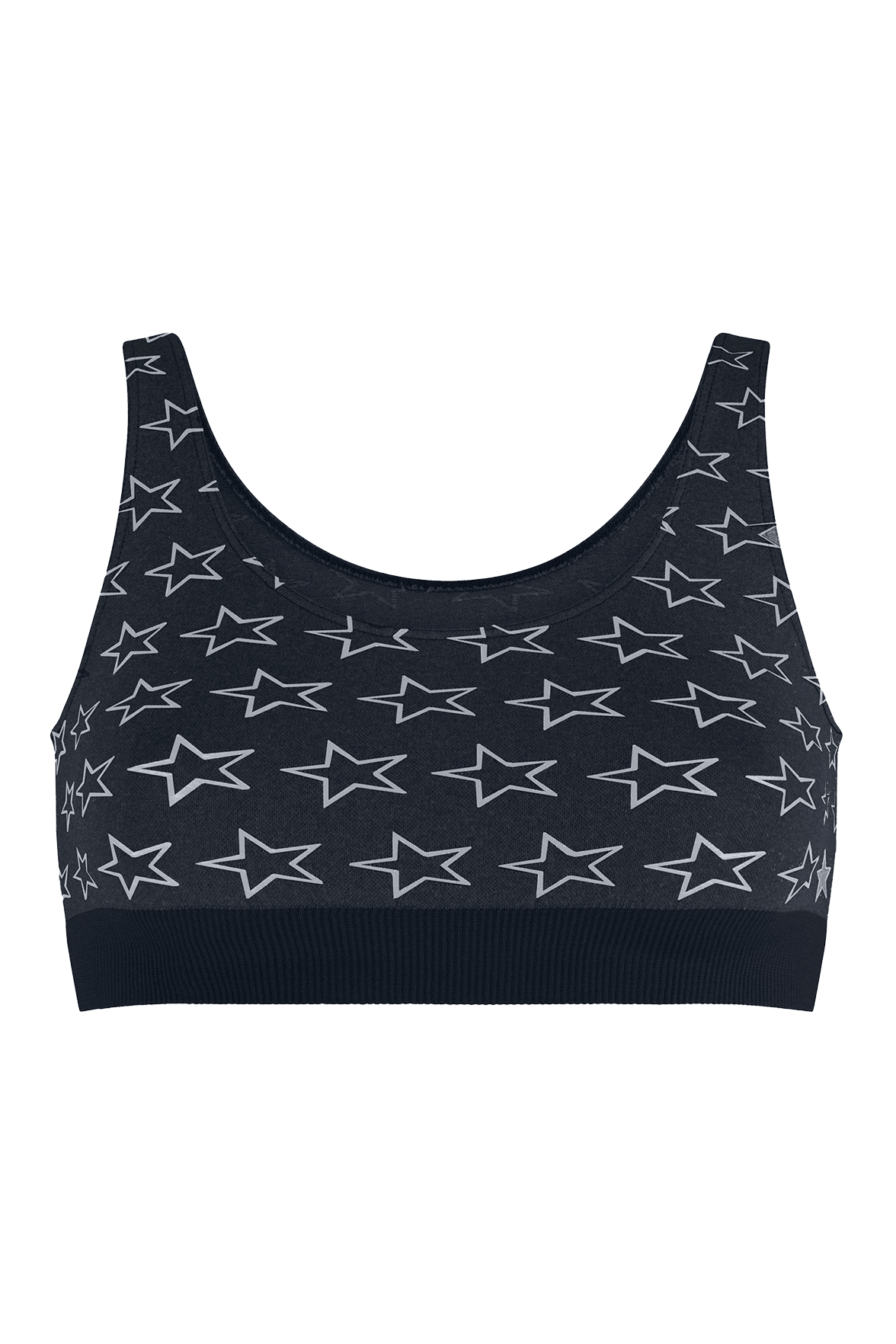 Brassière Bretelles Larges Dos Montant Motif Etoile Oh Mademoiselle - Marine