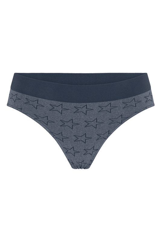 Slip Motif Etoile Oh Mademoiselle - Bleu Chiné