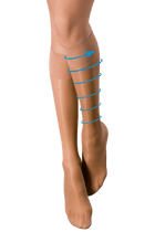 Lot de 2 paires Mi-Bas Jambes Légères 25D Activ' Day - Nude