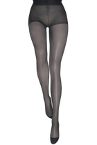 Collant Transparent Satiné Voilance Éclat 20D Made in France - Noir