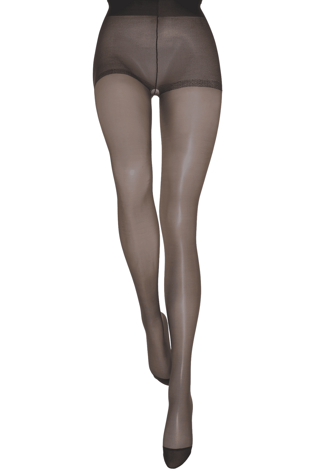 Collant Vintage Le Bourget Voilance Opalin 70D - Taille 1, Couleur Fusain, Neuf étiqueté