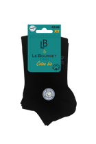Lot de 2 Paires de Socquettes Homme Ultra Courtes en Coton Bio - Noir