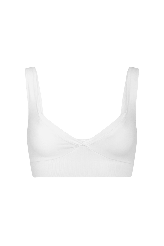 Brassière Bretelles Larges avec Maintien et Confort - Blanc