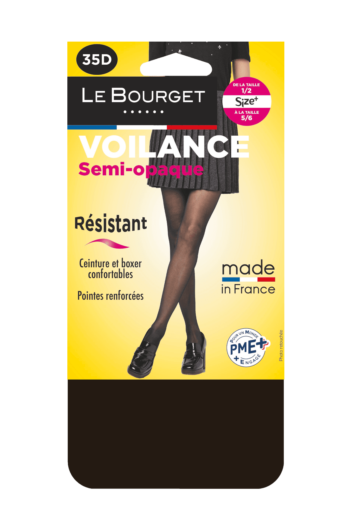 Collant Semi-Opaque Satiné Voilance 35D Made in France - Vison