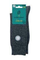 Lot de 2 Paires de Mi-Chaussettes Homme en Coton Bio - Gris Chiné