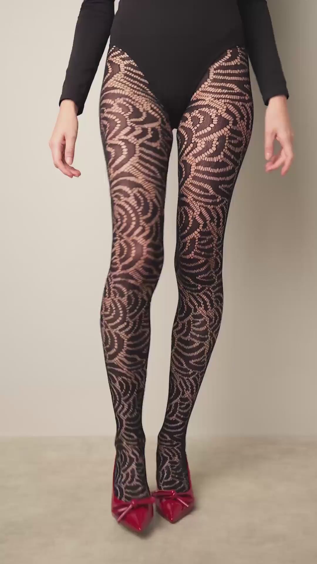 Collant Résille Dentelle Fashion Harmony - Noir