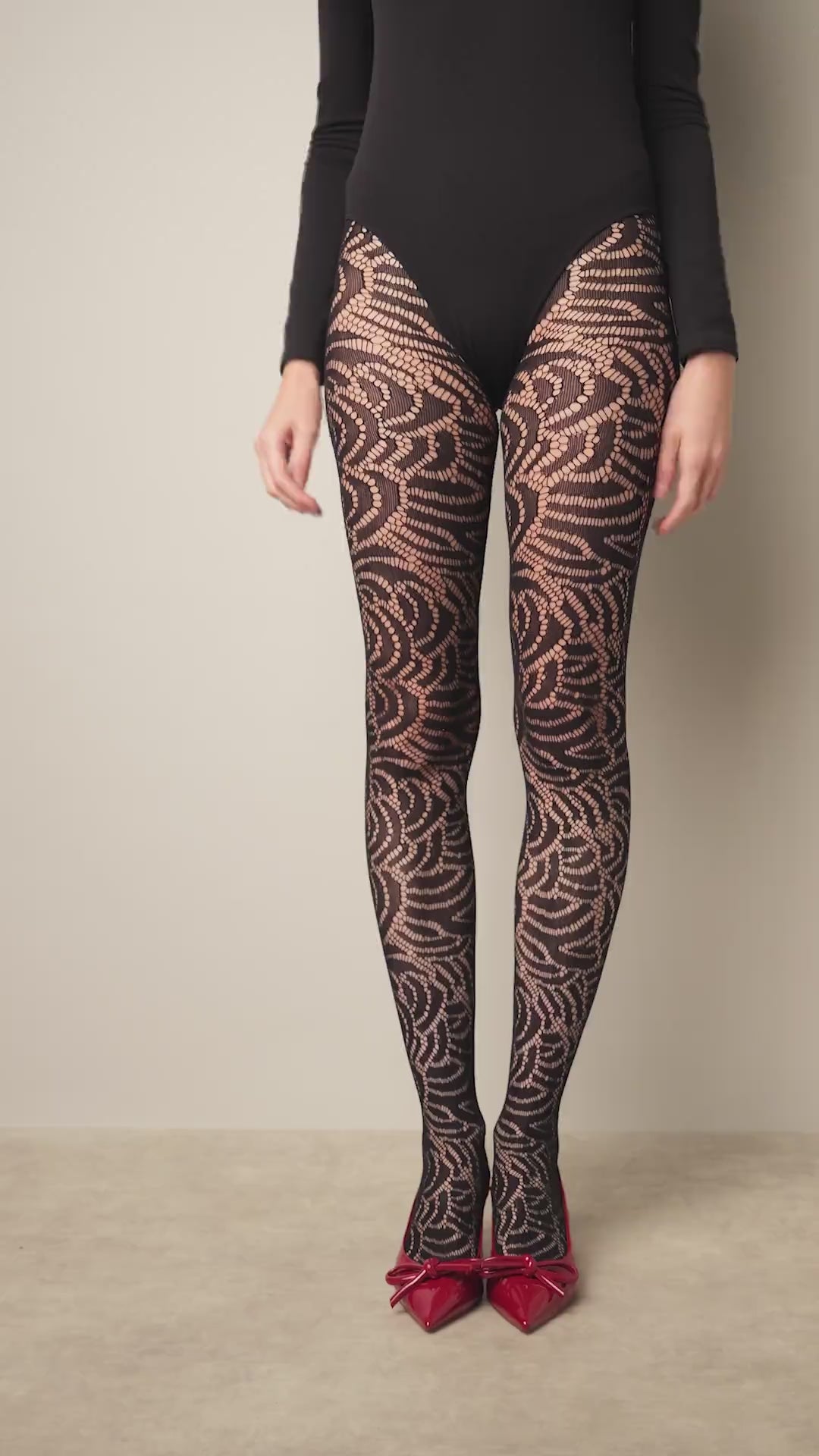 Collant Résille Dentelle Fashion Harmony - Noir